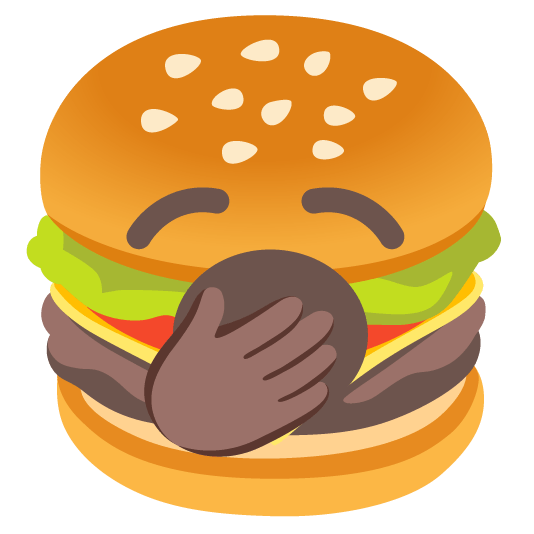 hamburger yawning face