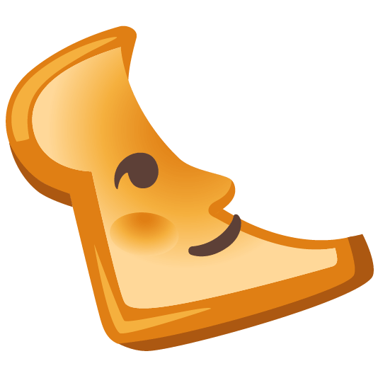 bread last quarter moon with face