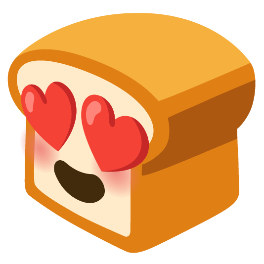 bread heart eyes
