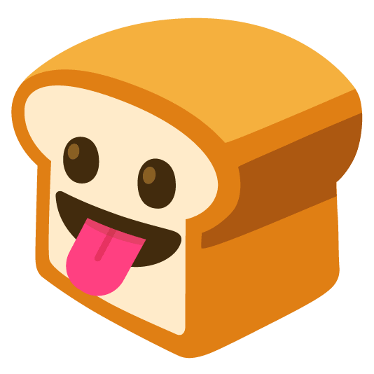bread stuck out tongue