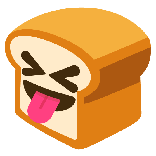 bread stuck out tongue closed eyes