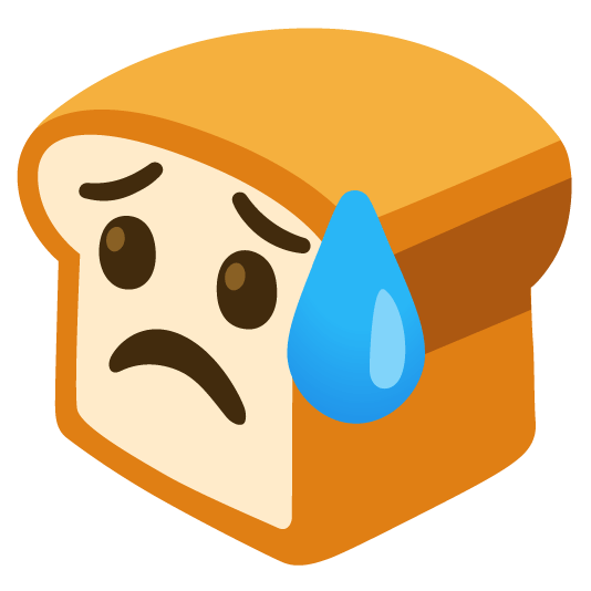 bread disappointed relieved