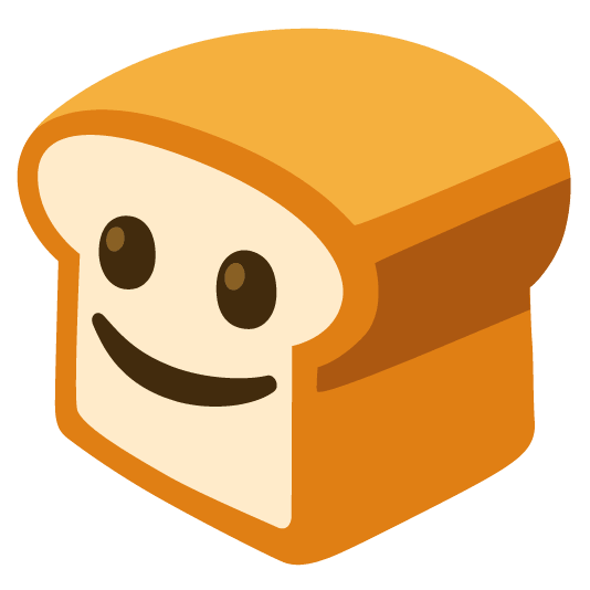 bread slightly smiling face