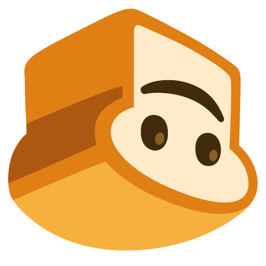 bread upside down face