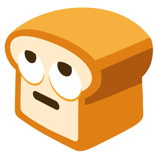bread face with rolling eyes
