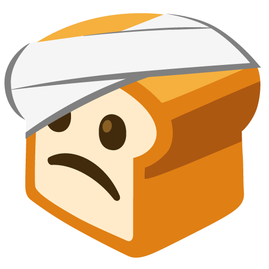 bread face with head bandage