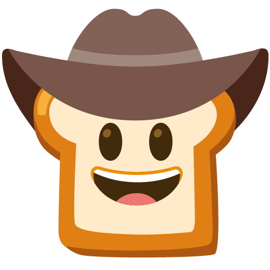 bread face with cowboy hat