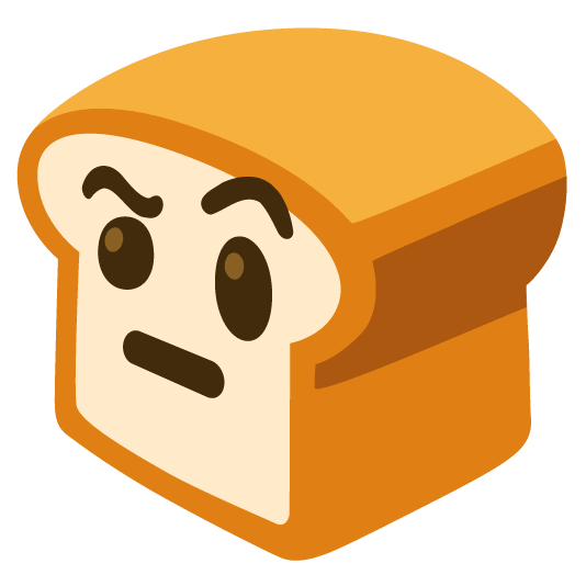 bread face with raised eyebrow