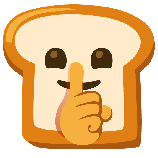 bread shushing face
