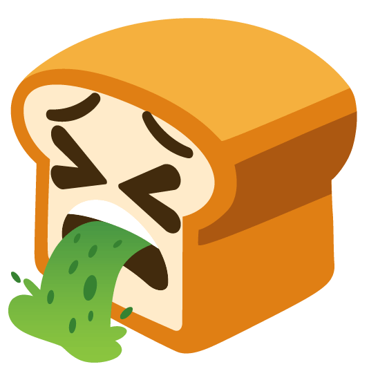 bread face vomiting