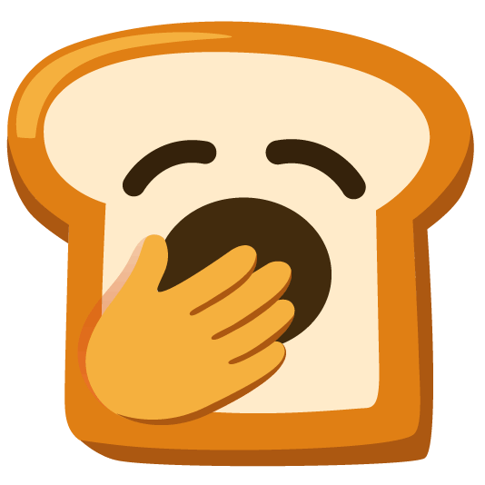 bread yawning face