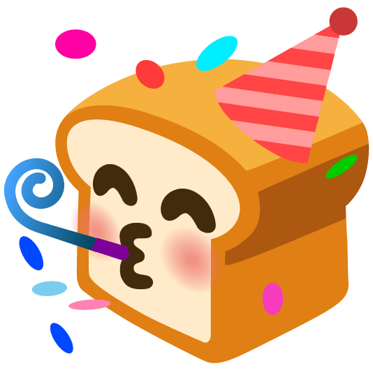 bread partying face