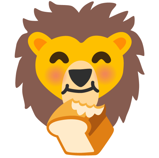 bread lion face