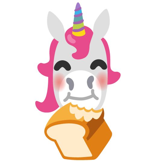 bread unicorn face