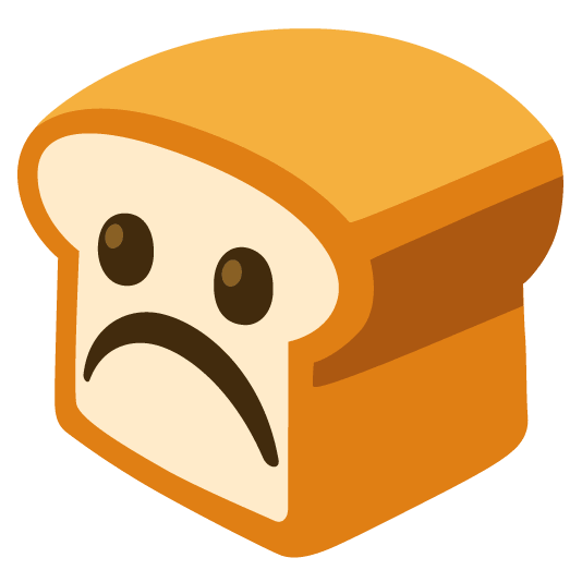 bread white frowning face