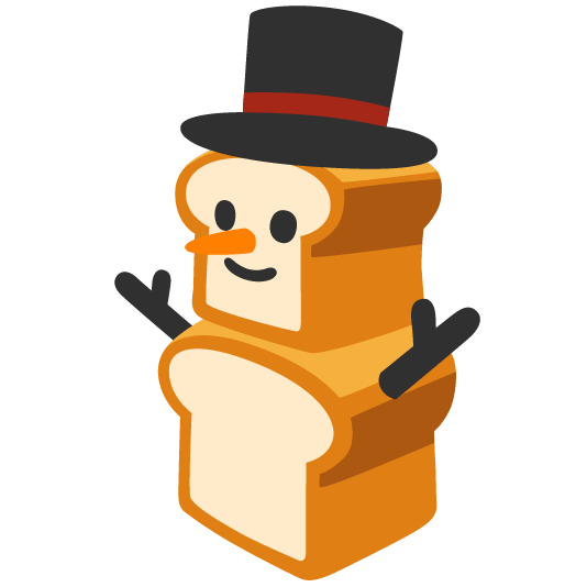 bread snowman without snow