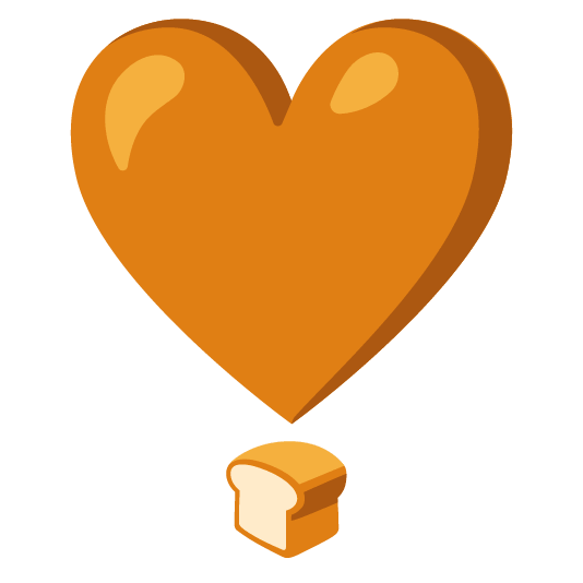 bread heavy heart exclamation mark ornament