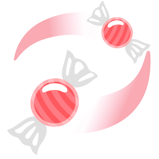 candy revolving hearts