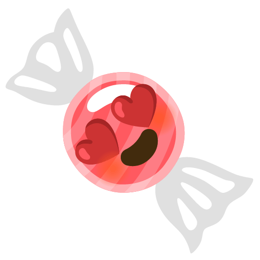 candy heart eyes