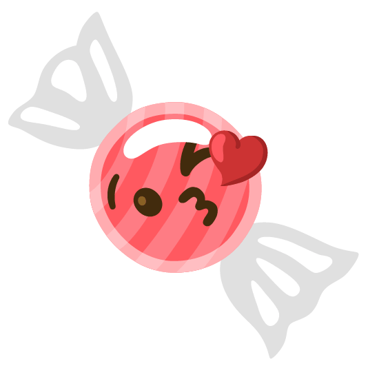 candy kissing heart