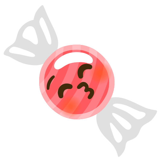 candy kissing closed eyes