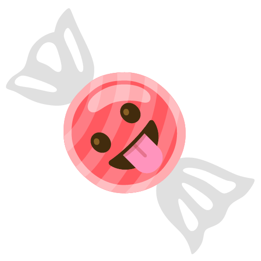 candy stuck out tongue