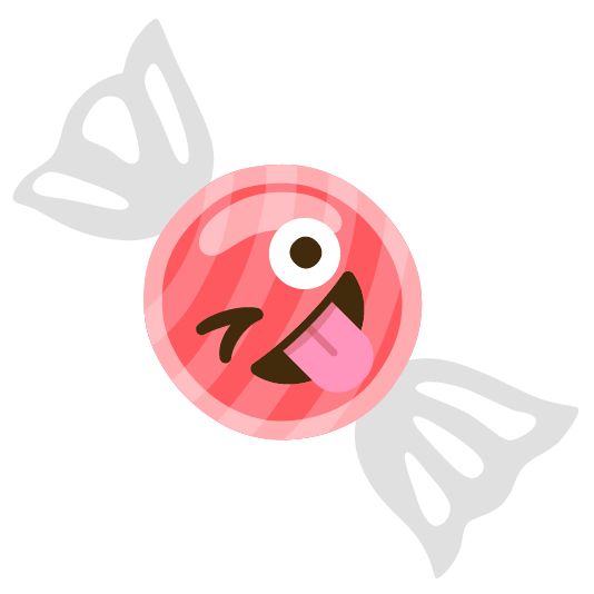 candy stuck out tongue winking eye