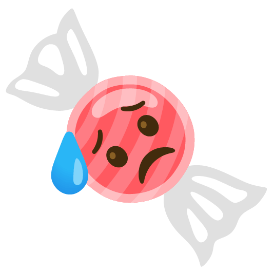 candy disappointed relieved