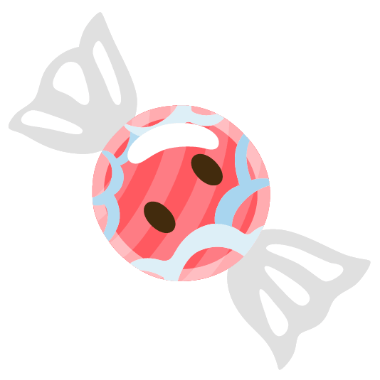 candy face in clouds