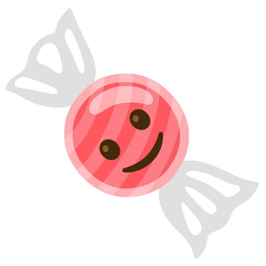 candy slightly smiling face