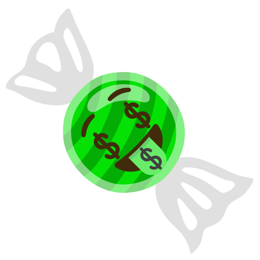 candy money mouth face