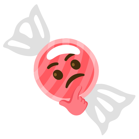 candy thinking face
