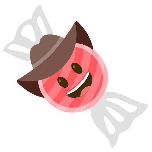 candy face with cowboy hat