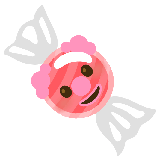 candy clown face