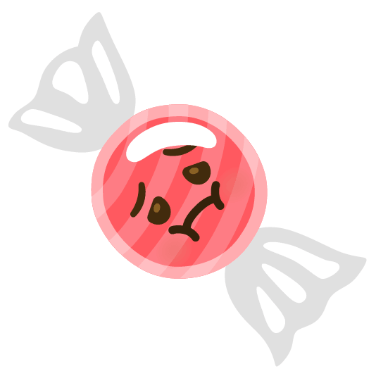 candy nauseated face