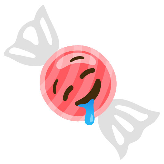 candy drooling face
