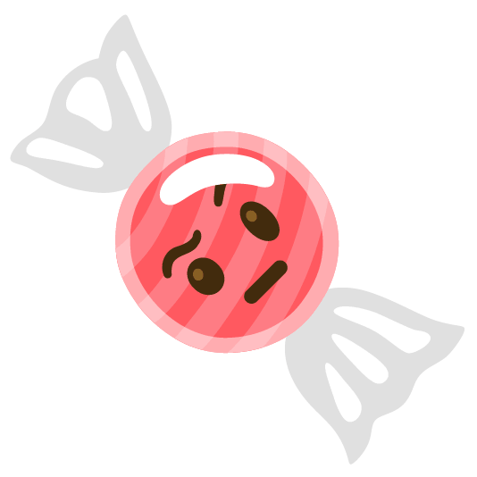 candy face with raised eyebrow