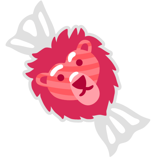 candy lion face