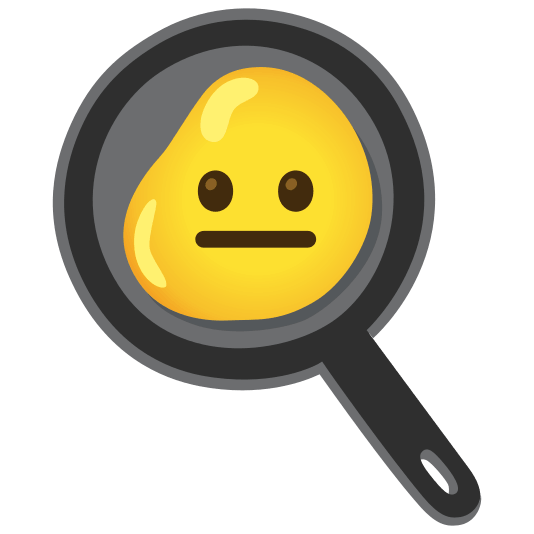 fried egg neutral face