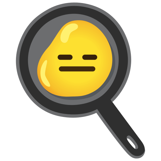 fried egg expressionless