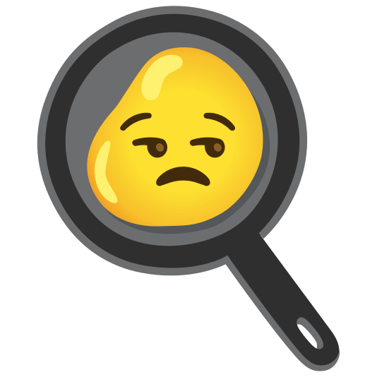 fried egg unamused