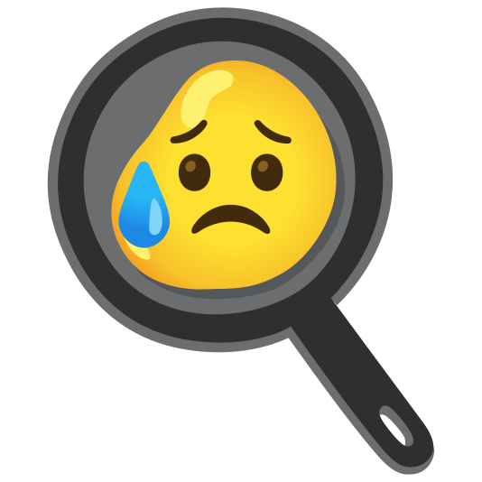 fried egg disappointed relieved