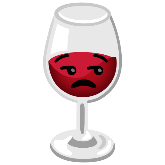 wine glass unamused