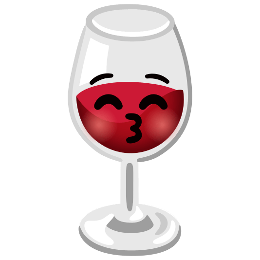 wine glass kissing closed eyes