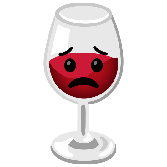 wine glass worried