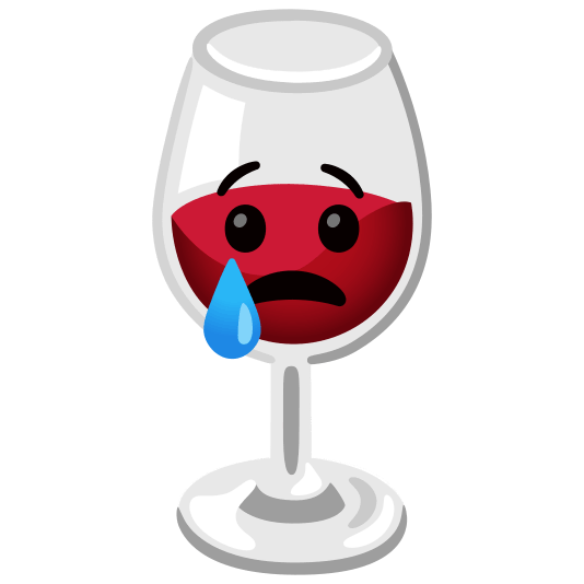 wine glass cry