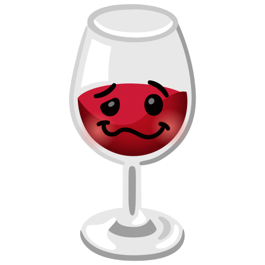wine glass woozy face