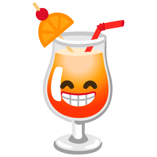 tropical drink grin