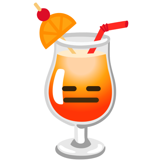 tropical drink expressionless