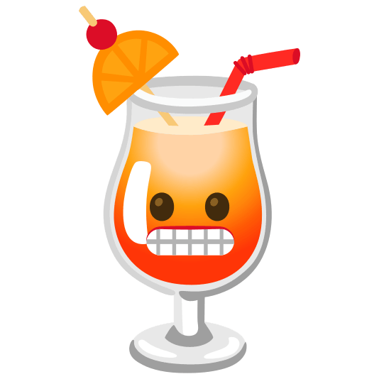 tropical drink grimacing